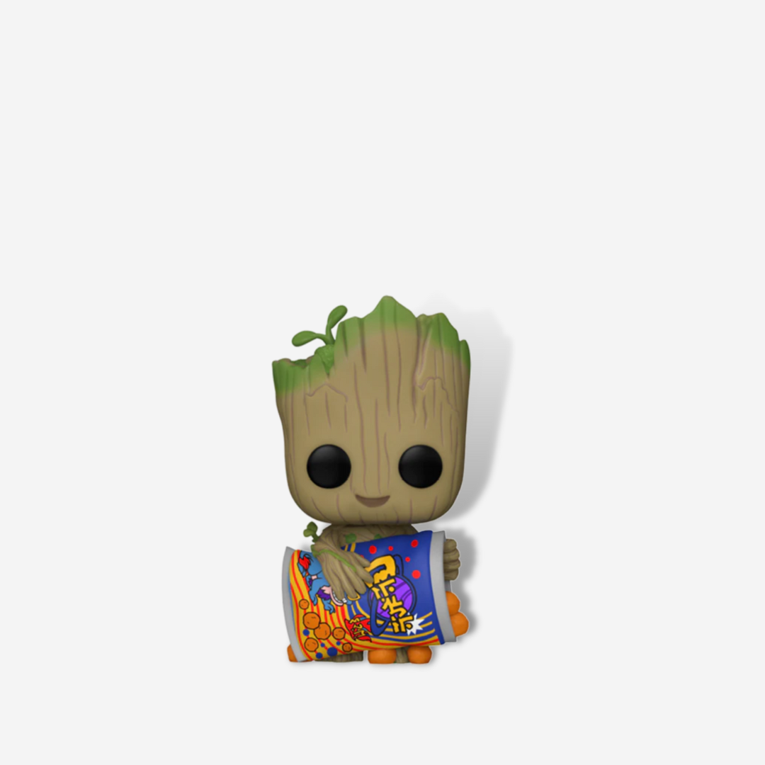 Funko Pop! Marvel: I Am Groot - Groot with Cheese Puffs Vinyl Bobblehead 